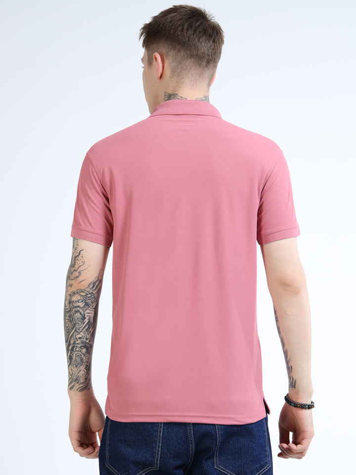 DK 01 Driknit Microfiber Polo Tshirt - Heather Rose