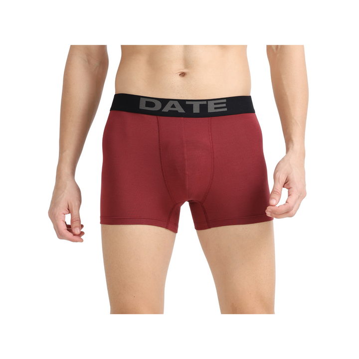 Date Modal Elastane Men's Trunks (Pack of 2)- Assorted