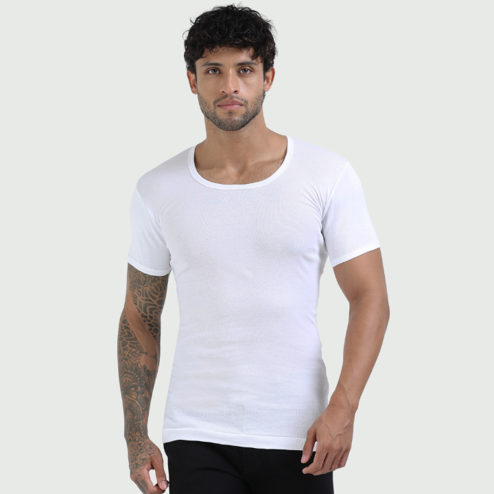 CA 305 Rib Half Sleeve Vest  RNS  (Pack of 3)