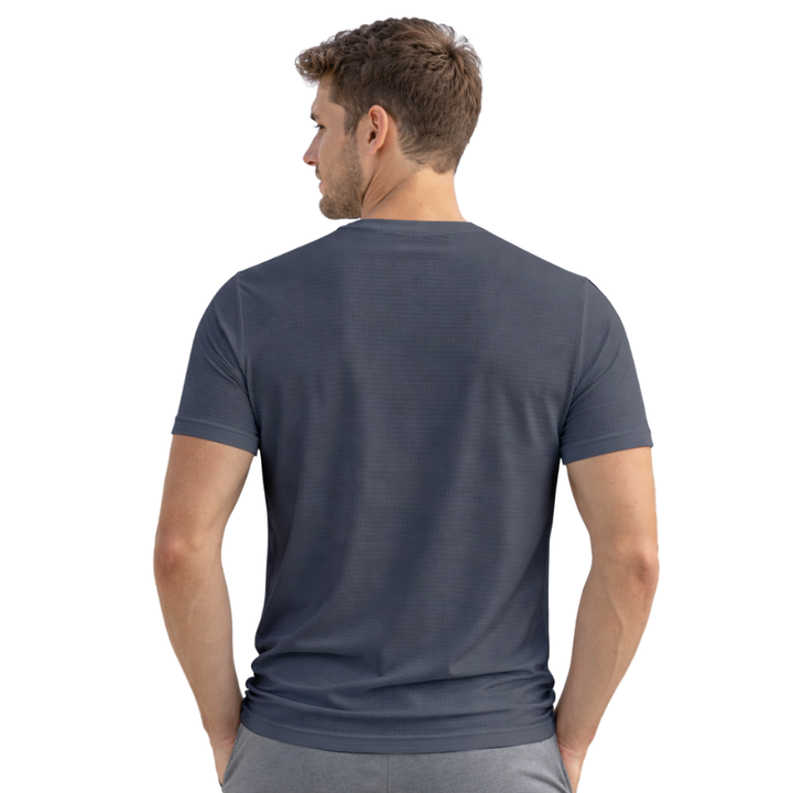 Driknit DK 05 Men’s Dry Knit Gym T-Shirt – Wrinkle Free, Sweat Absorbent, Quick Dry | Running, Training & Workout Tee - Charcoal