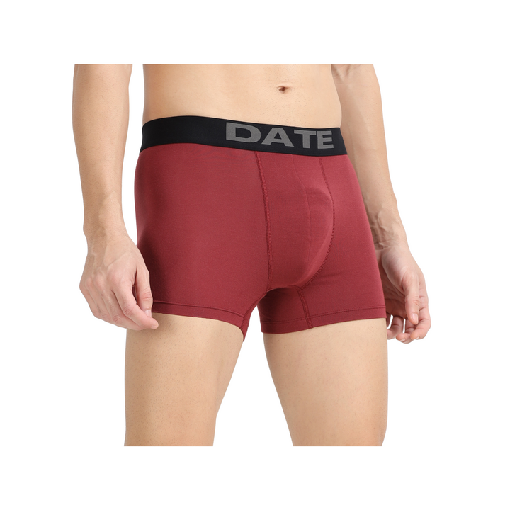 Date Modal Elastane Men's Trunks (Pack of 2)- Assorted