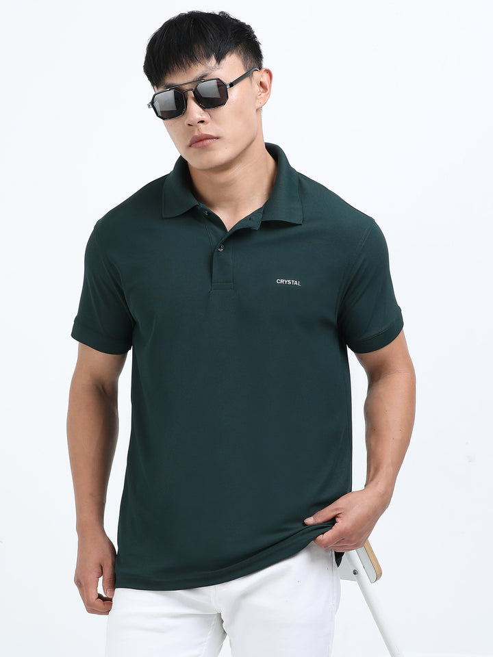 DK 01 Driknit Microfiber Polo Tshirt - Pine Green