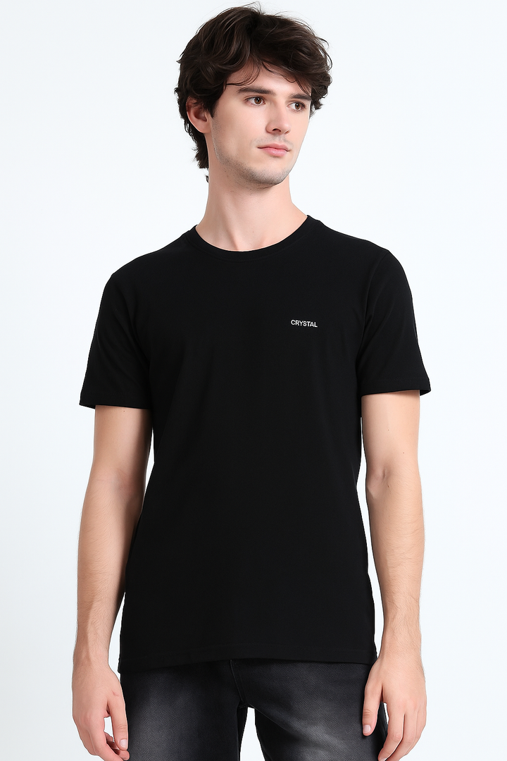 BU 07 Basic T- shirt Black--1