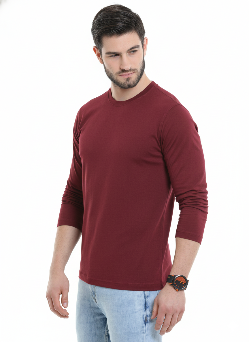BU 09- full sleeve t-shirt-Red