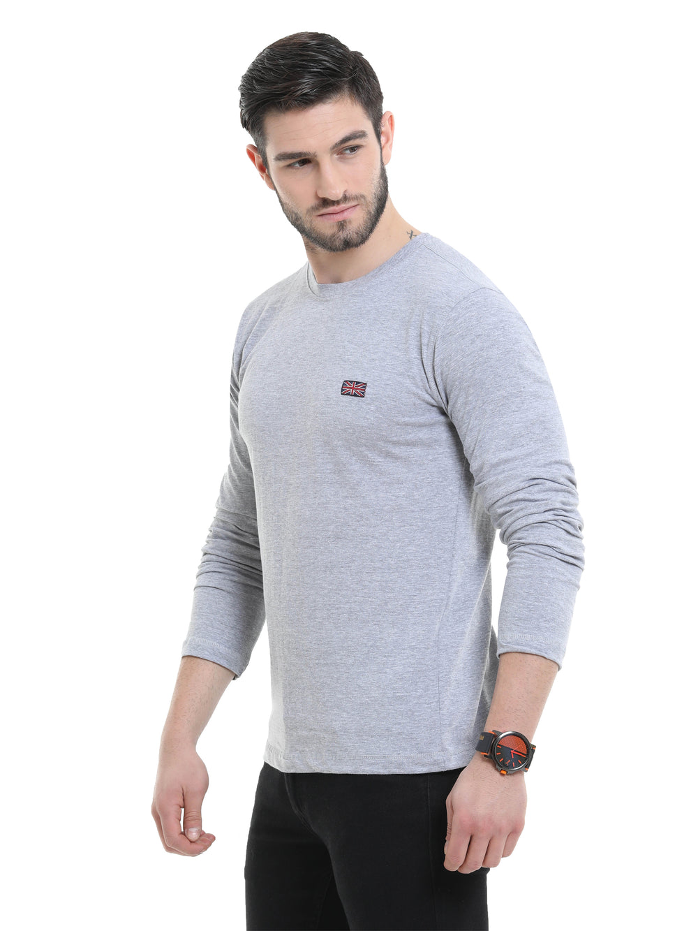 BU_09_Long_Sleeve_Round_Neck_T-Shirt_-_Grey_Melange-1