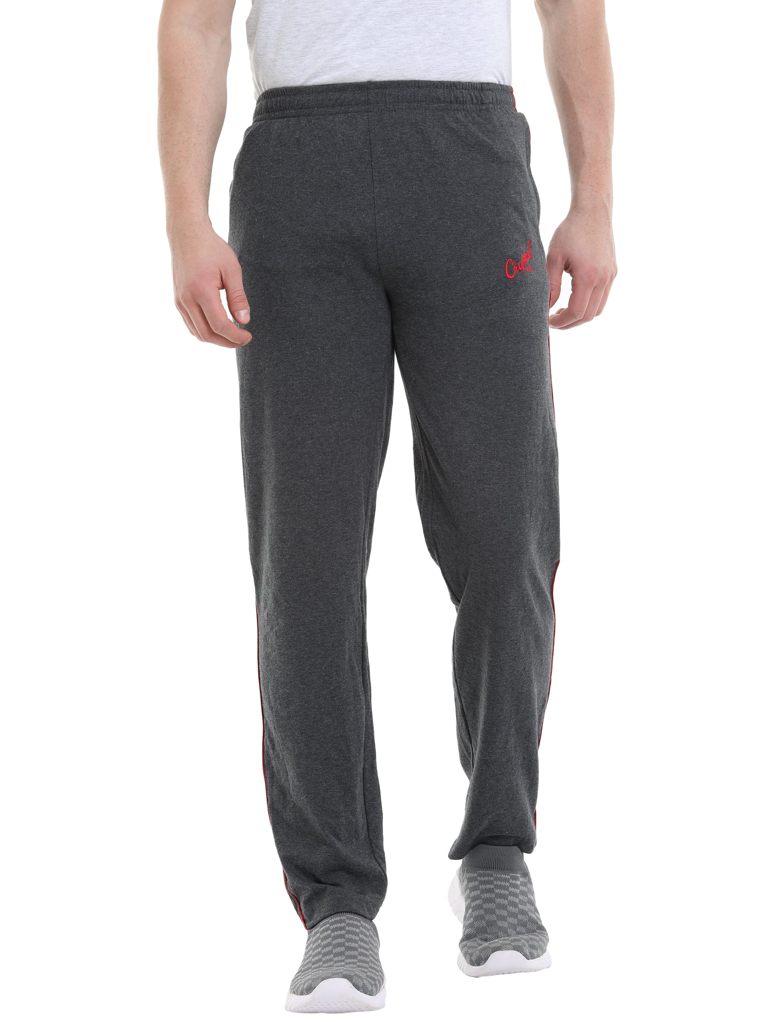 Basic Track Pant-Charcoal Melange