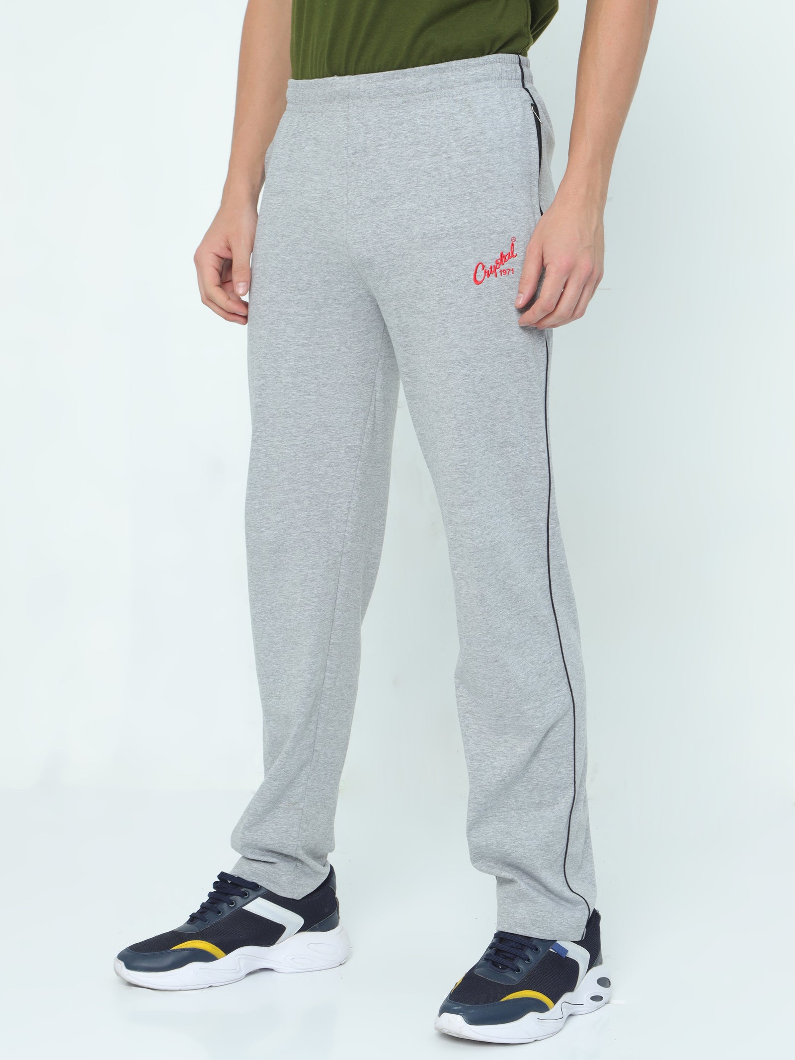 Basic track pant-Gray Melange