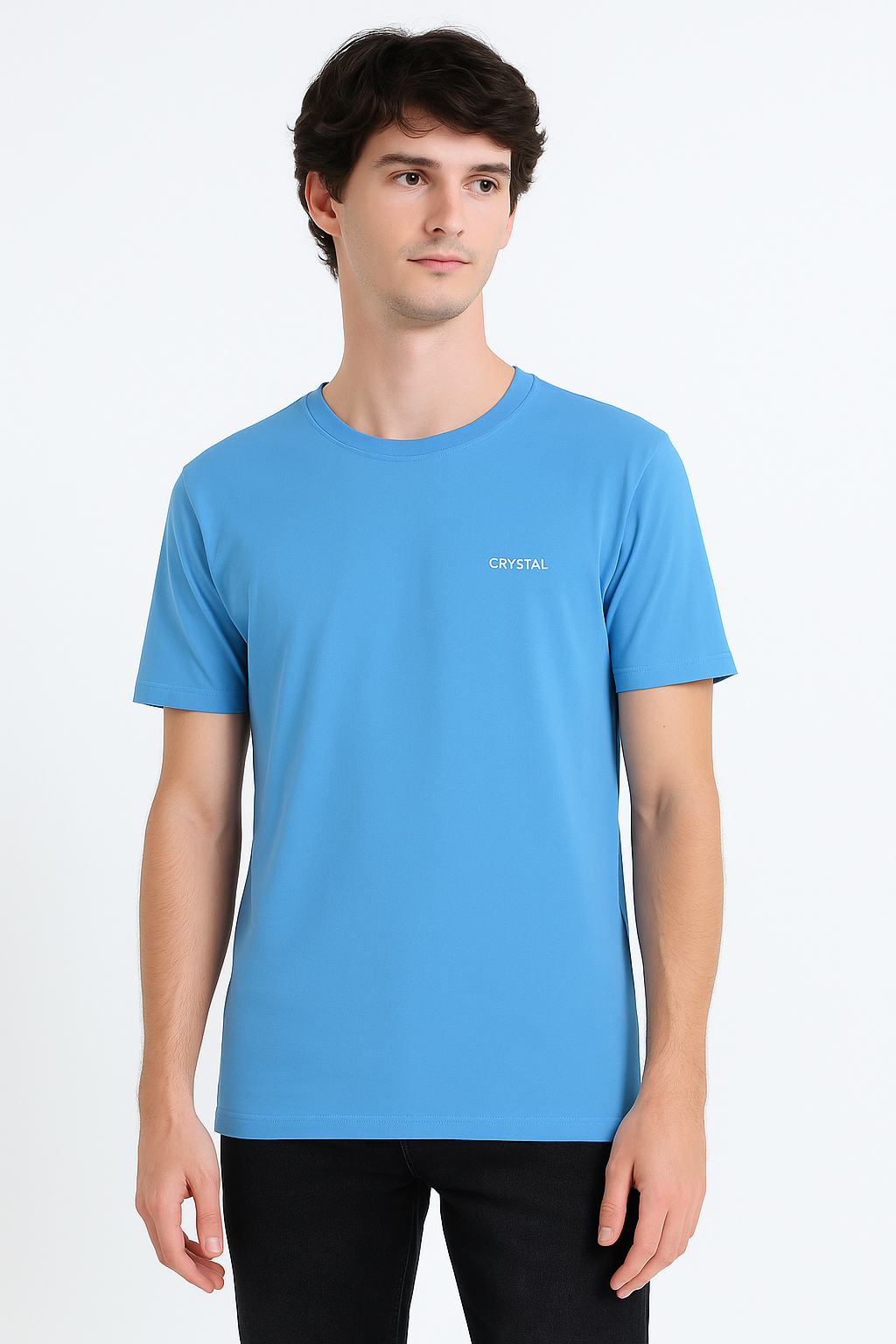 BU 07 Basic T- shirt  (Pack of 3) - (Navy,Royal Blue,Light Blue)