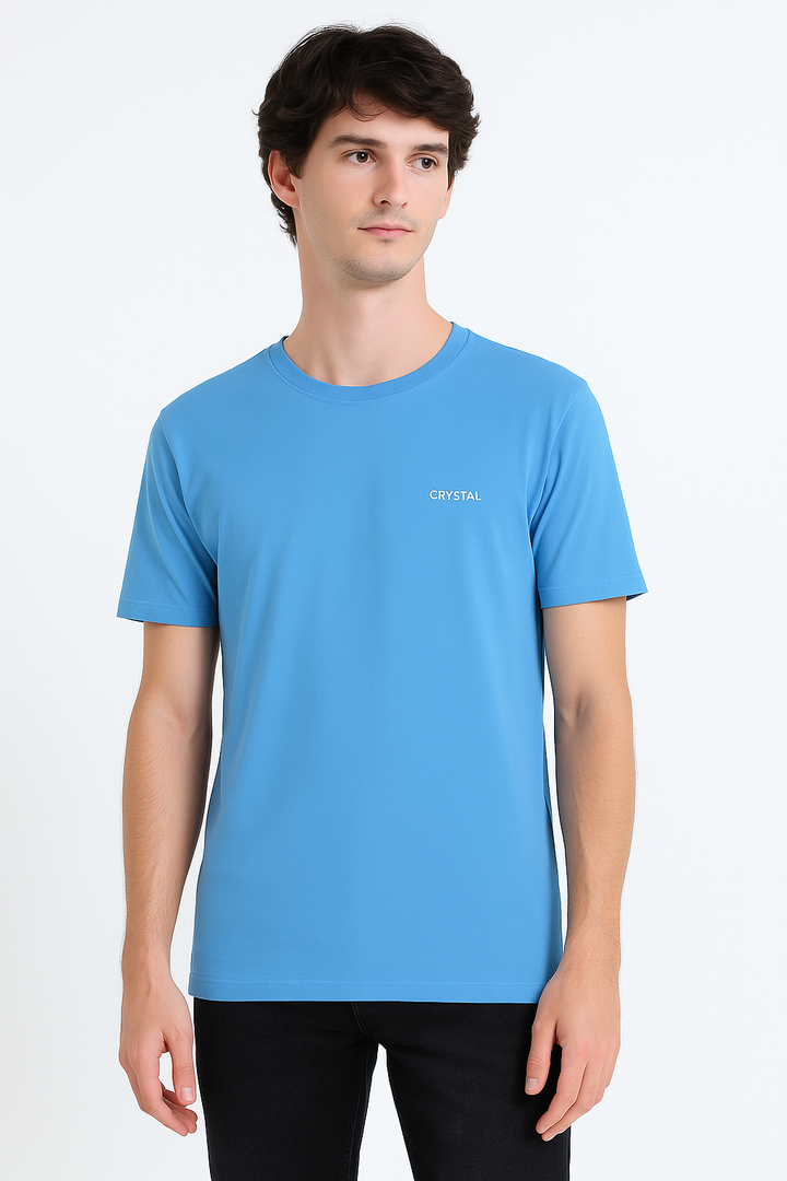 BU 07 Basic T- shirt  (Pack of 3) - (Navy,Royal Blue,Light Blue)