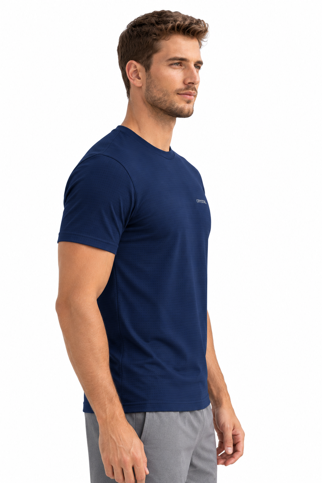 Driknit DK 05 Men’s Dry Knit Gym T-Shirt  3 Pcs Pack– Wrinkle Free, Sweat Absorbent, Quick Dry | Running, Training & Workout Tee -(Navy Blue, Turquoise blue, Pine Green)