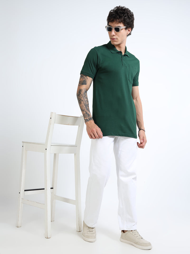 DK 01 plol t-shirt-Pine Green
