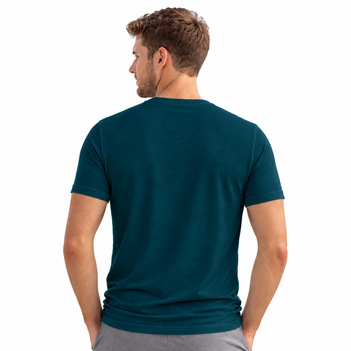 DK 05 Men’s Dry Knit Gym T-ShirDriknit t  3 Pcs Pack– Wrinkle Free, Sweat Absorbent, Quick Dry | Running, Training & Workout Tee -(Red, Turquoise blue, Airforce navy)