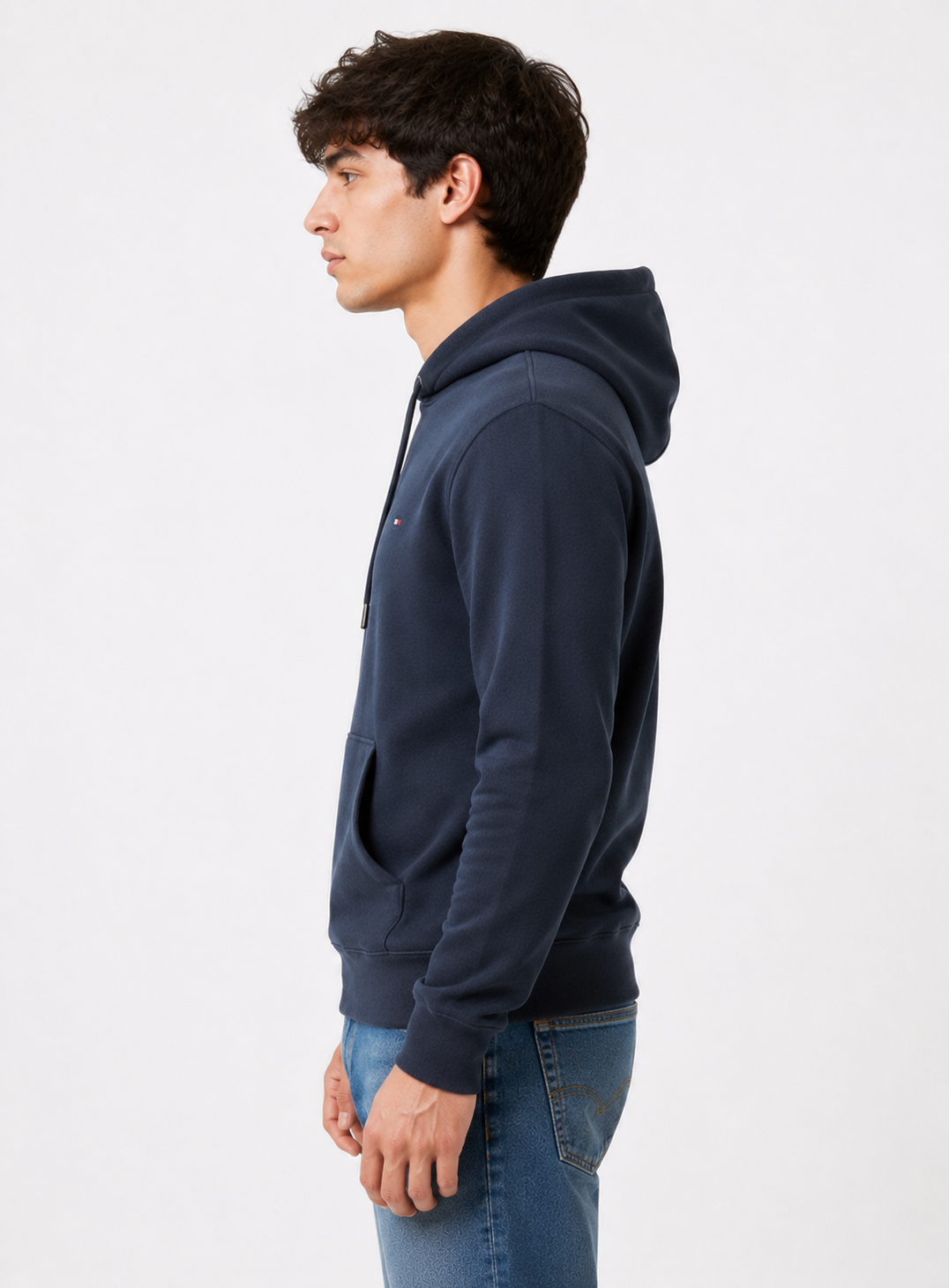 FMO Men’s Heavyweight Fleece Hoodie – Premium Soft Cotton-Blend Pullover Sweatshirt with Drawstring Hood and Kangaroo Pocket for Winter-Navy