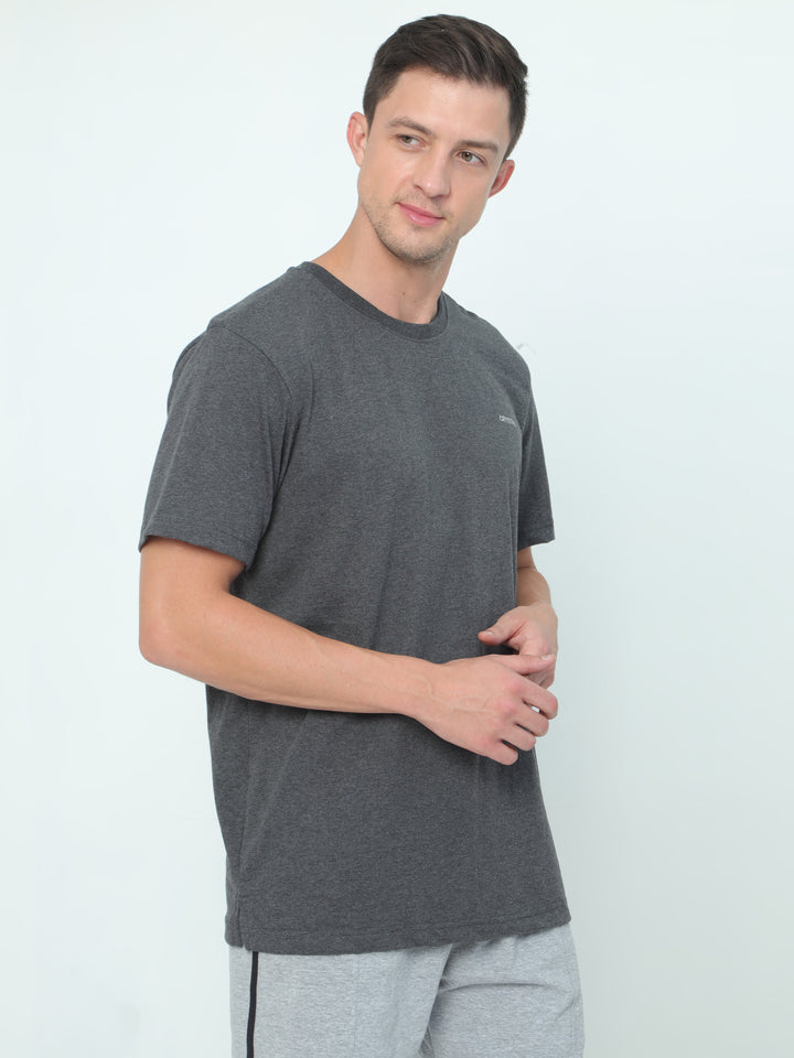 LE 03 Crew T-shirt - Charcoal Melange