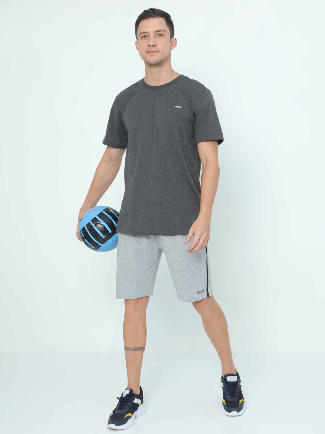LE 03 Crew T-shirt - Charcoal Melange