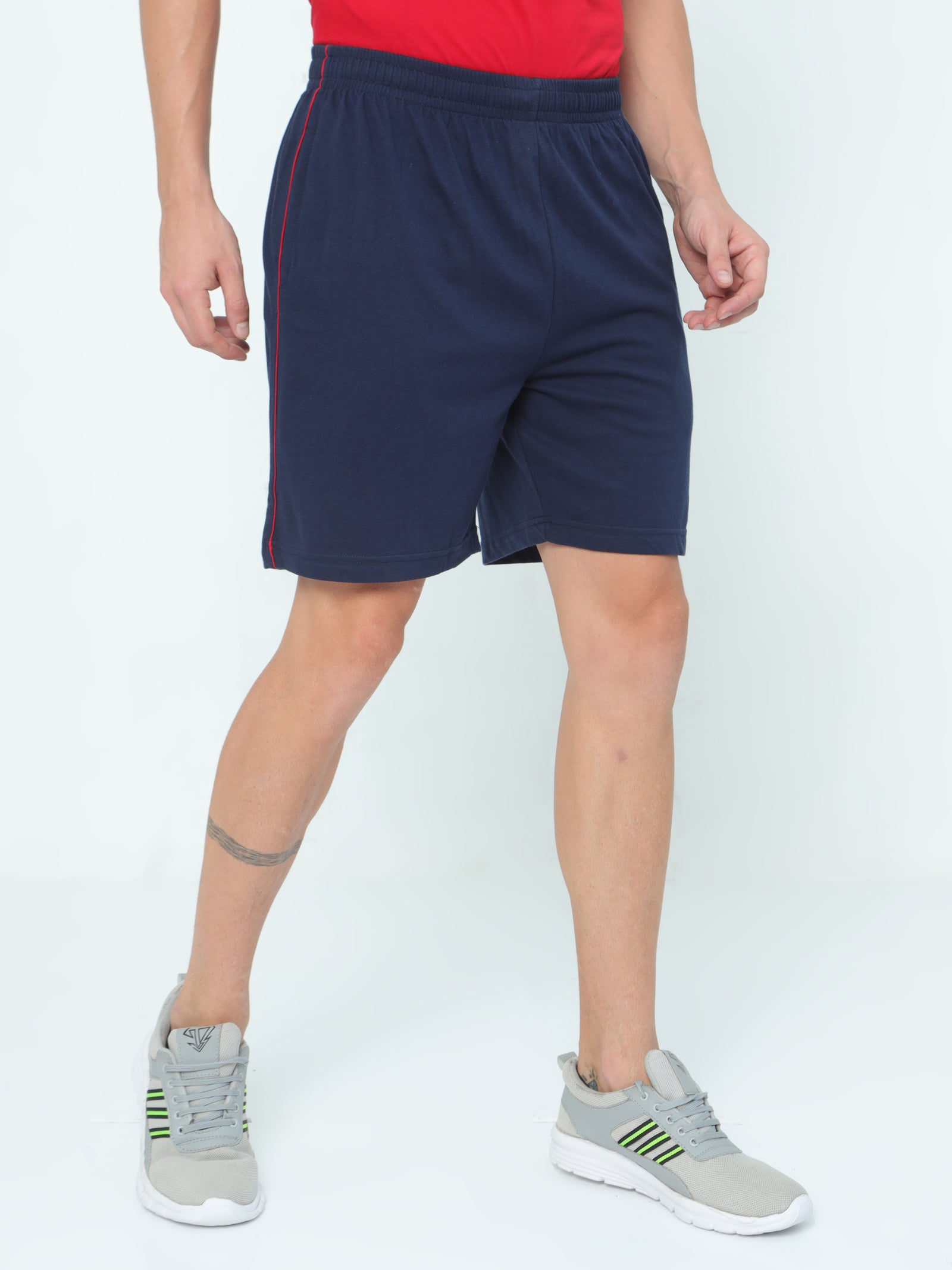Knit Shorts-Navy