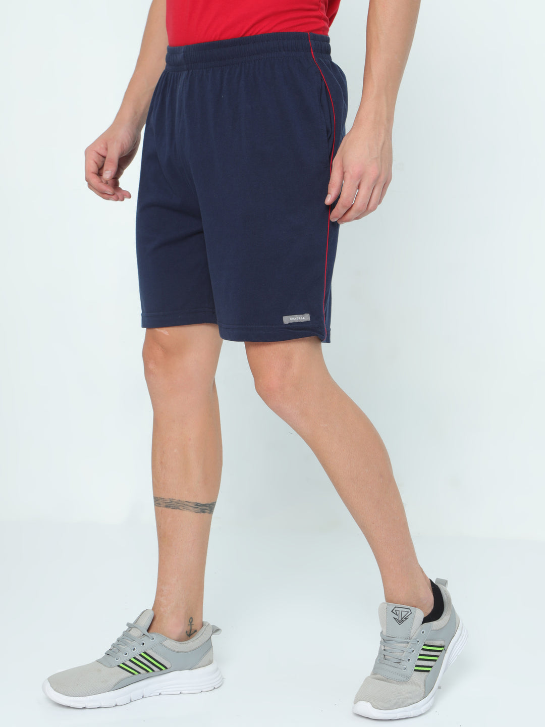 Knit Shorts-Navy