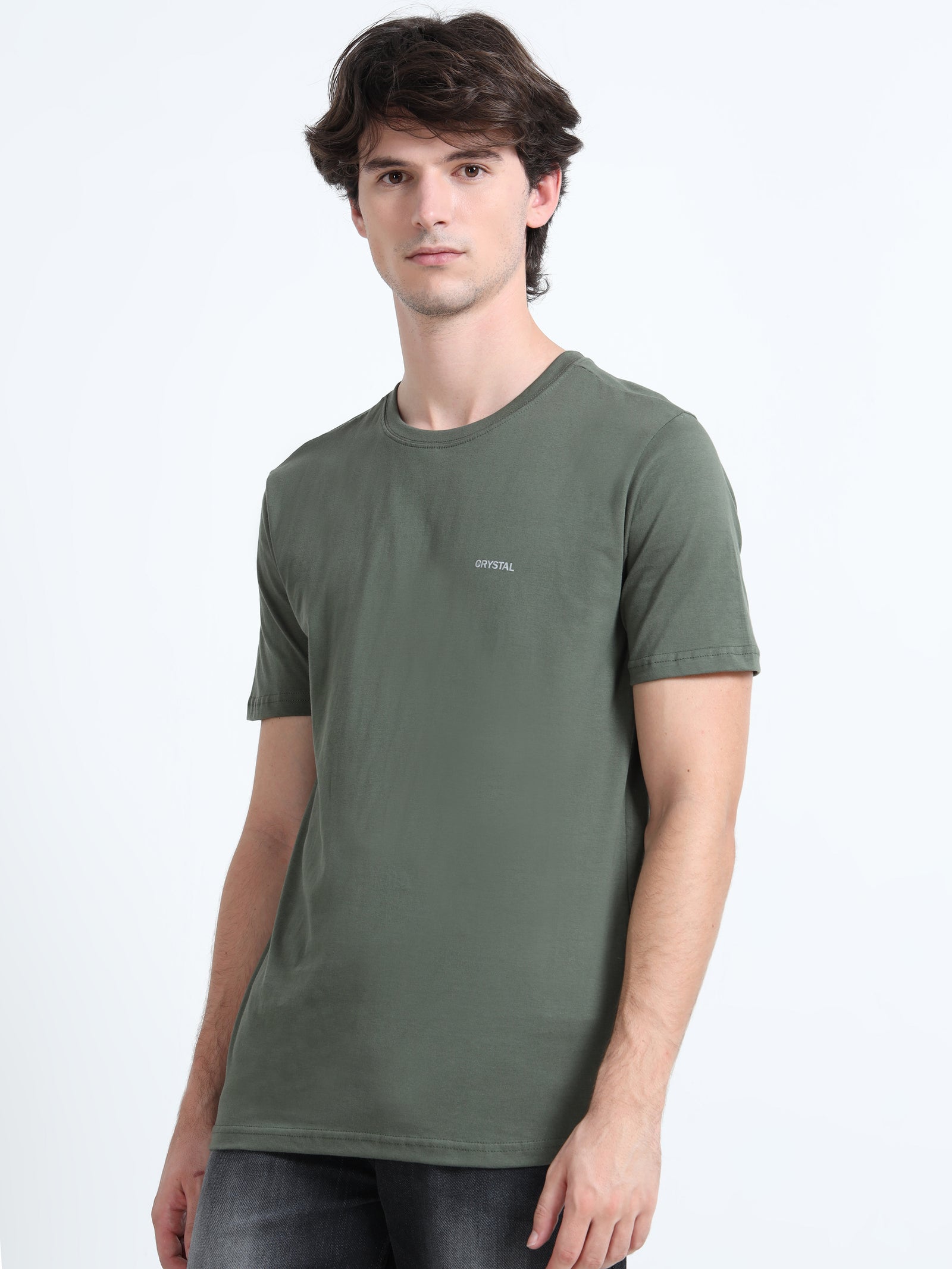LE03 Crew Tshirt - Olive Green-1