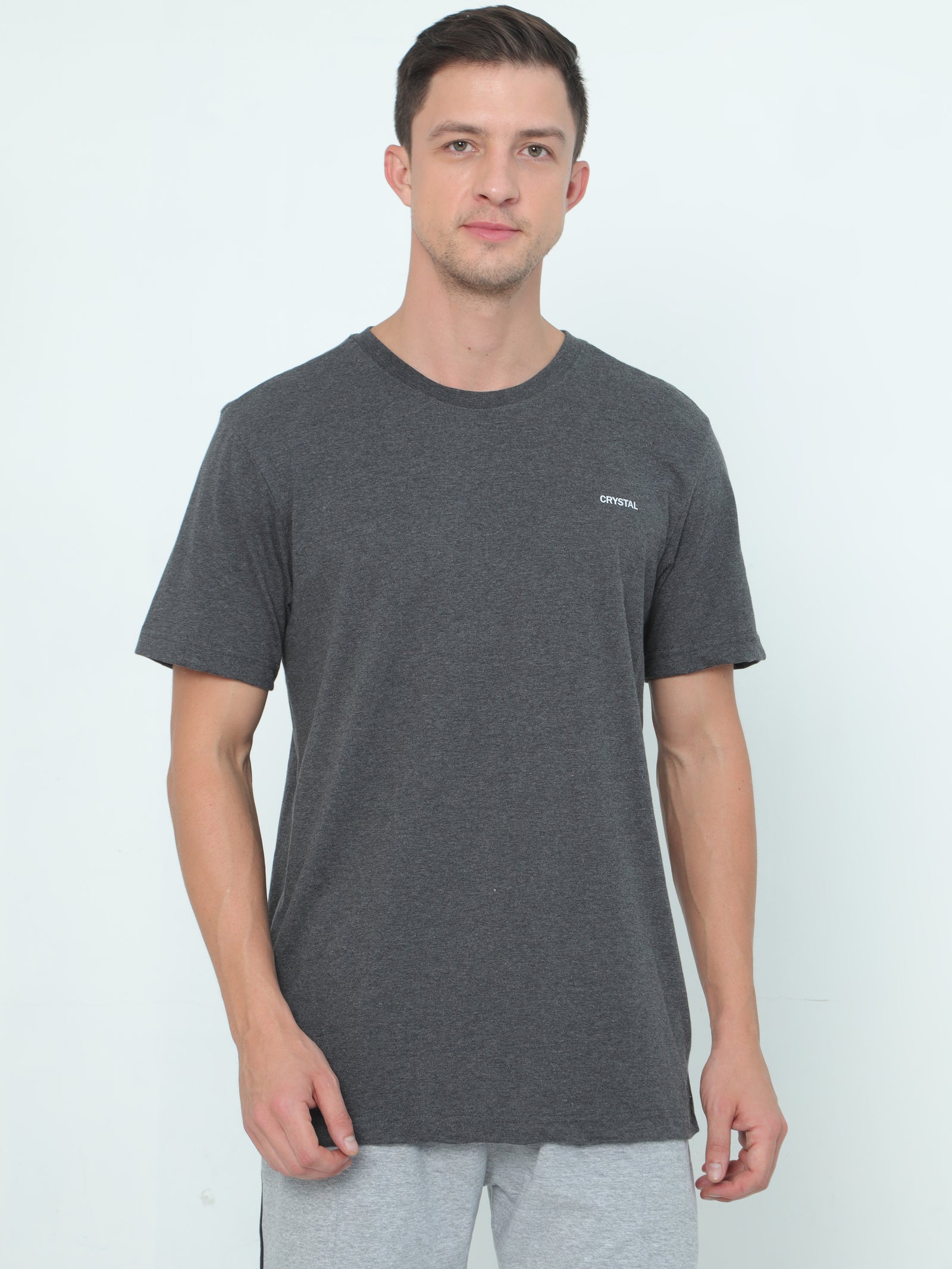 LE 03 Crew T-shirt - Charcoal Melange 1