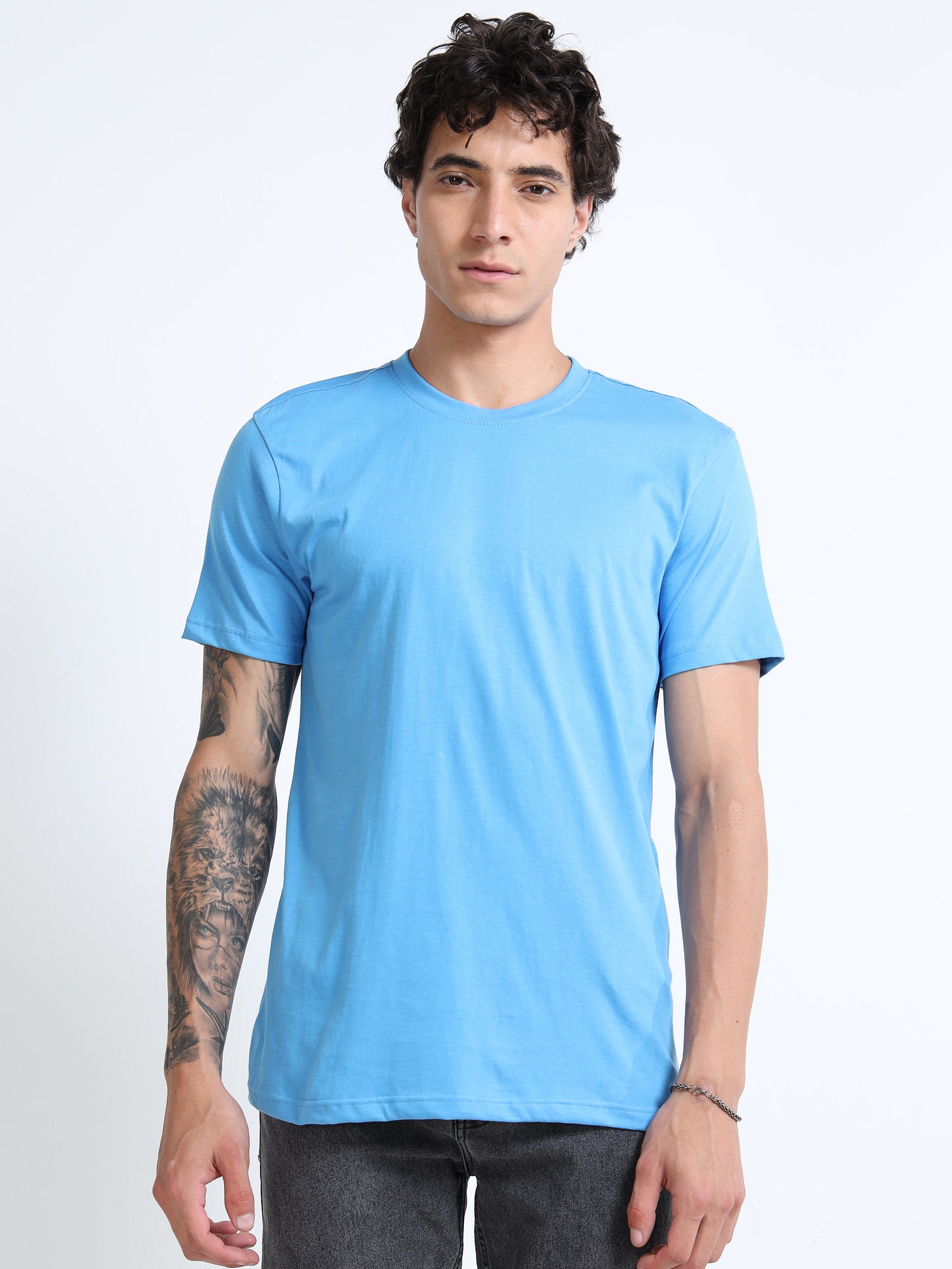 LE 03 Crew T-shirt - Light Blue-1
