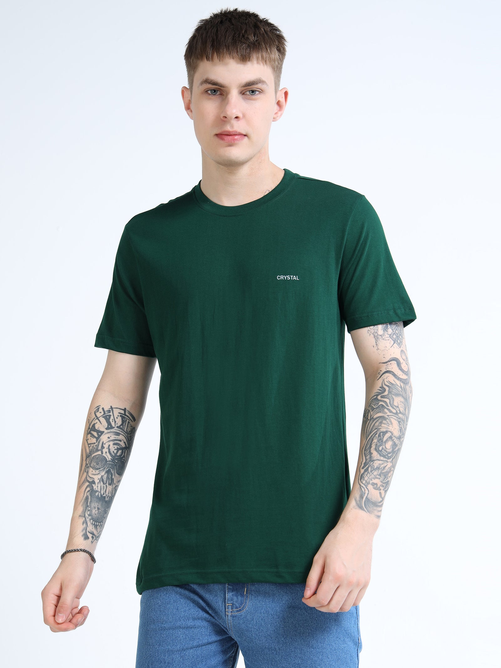 LE 03 Crew T-shirt - Pine Green -1