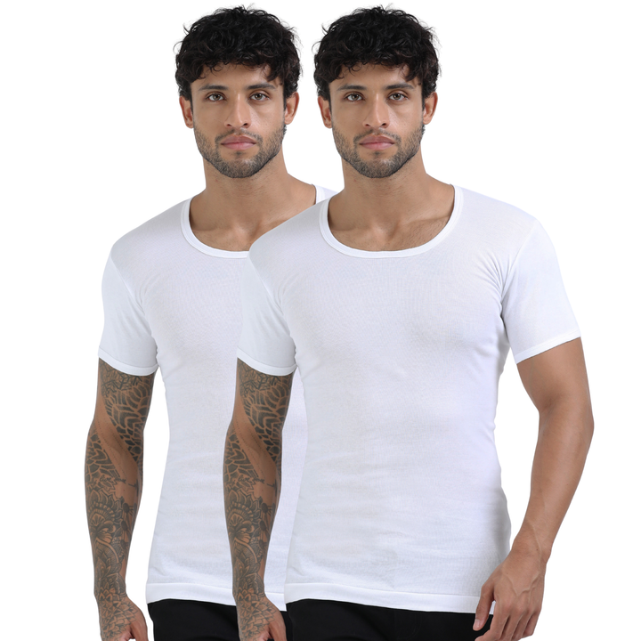 CA 305 Rib Half Sleeve Vest  RNS  (Pack of 2)