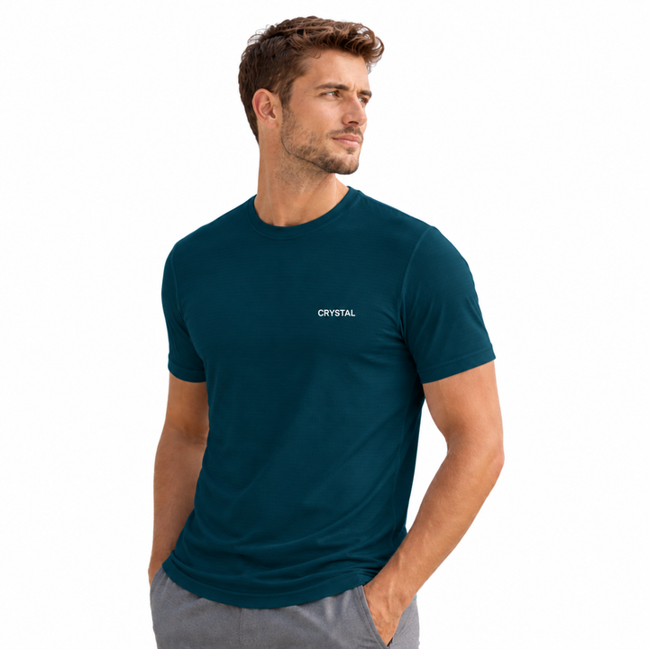 DK 05 Men’s Dry Knit Gym T-ShirDriknit t  3 Pcs Pack– Wrinkle Free, Sweat Absorbent, Quick Dry | Running, Training & Workout Tee -(Red, Turquoise blue, Airforce navy)