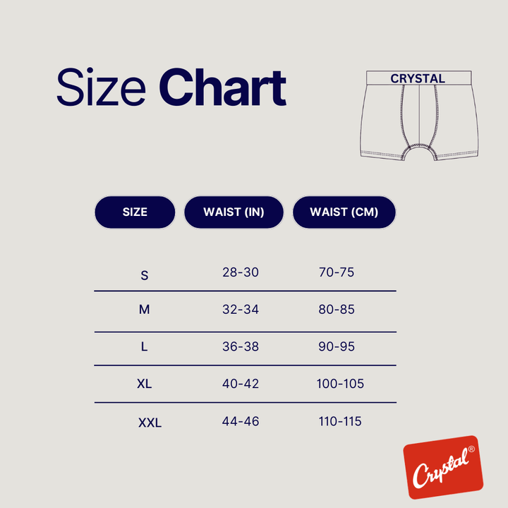 Trunks Size chart