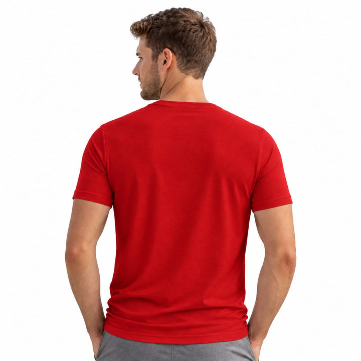 Driknit DK 05 Men’s Dry Knit Gym T-Shirt  3 Pcs Pack– Wrinkle Free, Sweat Absorbent, Quick Dry | Running, Training & Workout Tee -(Dark grey, Navy, Red)